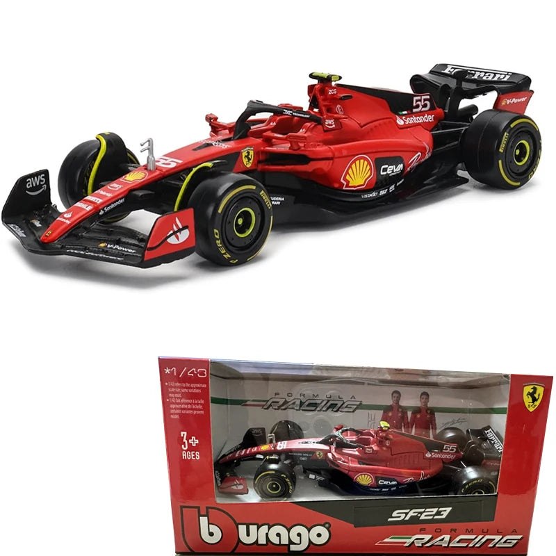F1 COLLECTION  1:43 Aston Martin AMR23 Mercedes W14 Red Bull RB19 Miami GP Ferrari SF23 Alpine A523 F1 Model Formula Car Static Racing
