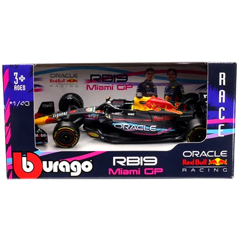 F1 COLLECTION  1:43 Aston Martin AMR23 Mercedes W14 Red Bull RB19 Miami GP Ferrari SF23 Alpine A523 F1 Model Formula Car Static Racing