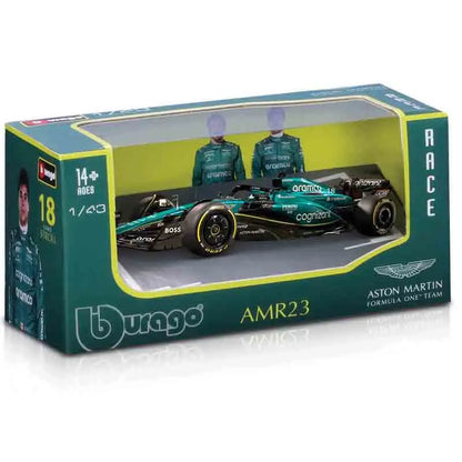 F1 COLLECTION  1:43 Aston Martin AMR23 Mercedes W14 Red Bull RB19 Miami GP Ferrari SF23 Alpine A523 F1 Model Formula Car Static Racing