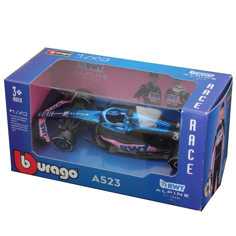 F1 COLLECTION  1:43 Aston Martin AMR23 Mercedes W14 Red Bull RB19 Miami GP Ferrari SF23 Alpine A523 F1 Model Formula Car Static Racing