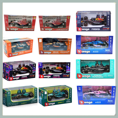 F1 COLLECTION  1:43 Aston Martin AMR23 Mercedes W14 Red Bull RB19 Miami GP Ferrari SF23 Alpine A523 F1 Model Formula Car Static Racing