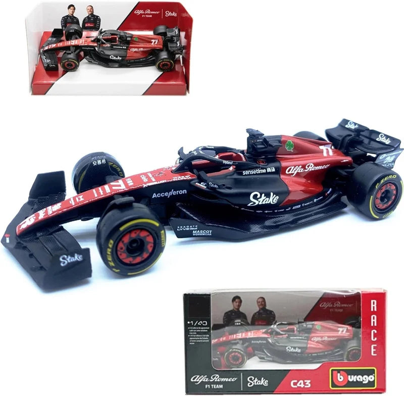 F1 COLLECTION  1:43 Aston Martin AMR23 Mercedes W14 Red Bull RB19 Miami GP Ferrari SF23 Alpine A523 F1 Model Formula Car Static Racing