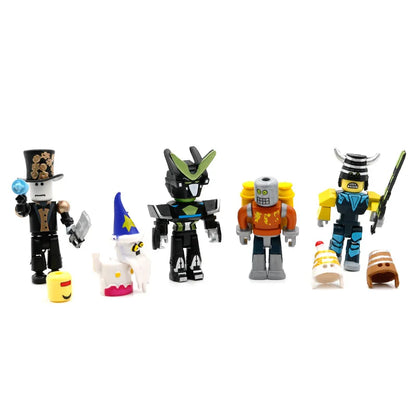 4/PCS Robot Roblox Blocks Figurine Virtual World DynaBlocks Juguetes Doll Game Peripheral Hand Model Decoration Toy Gift