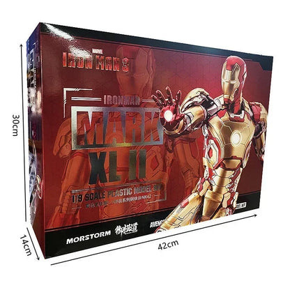 MORSTORM E-Model Marvel Iron Man MK50 49 46 47 43 MK7 Iron SpiderMan Deluxe 1/9 Scale Action Figure Assembled Model Gift Toy